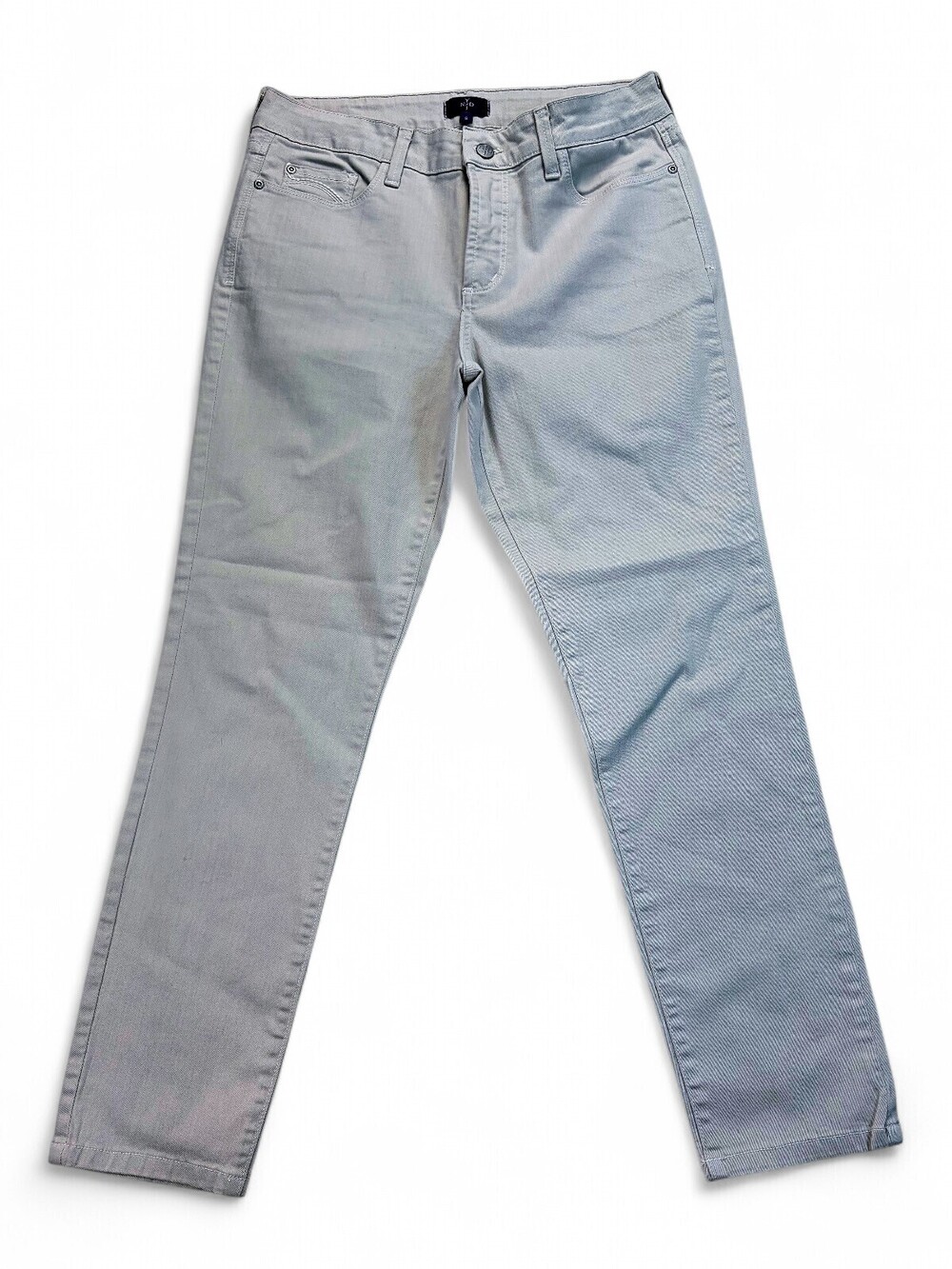 NYDJ Women Ankle Crop Slim Jeans Stone Beige Lift Tuck Size 8 Made in USA